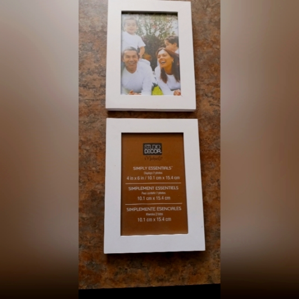 Studio Decor White Photo Frame - 4 x 6 Inch set of #2